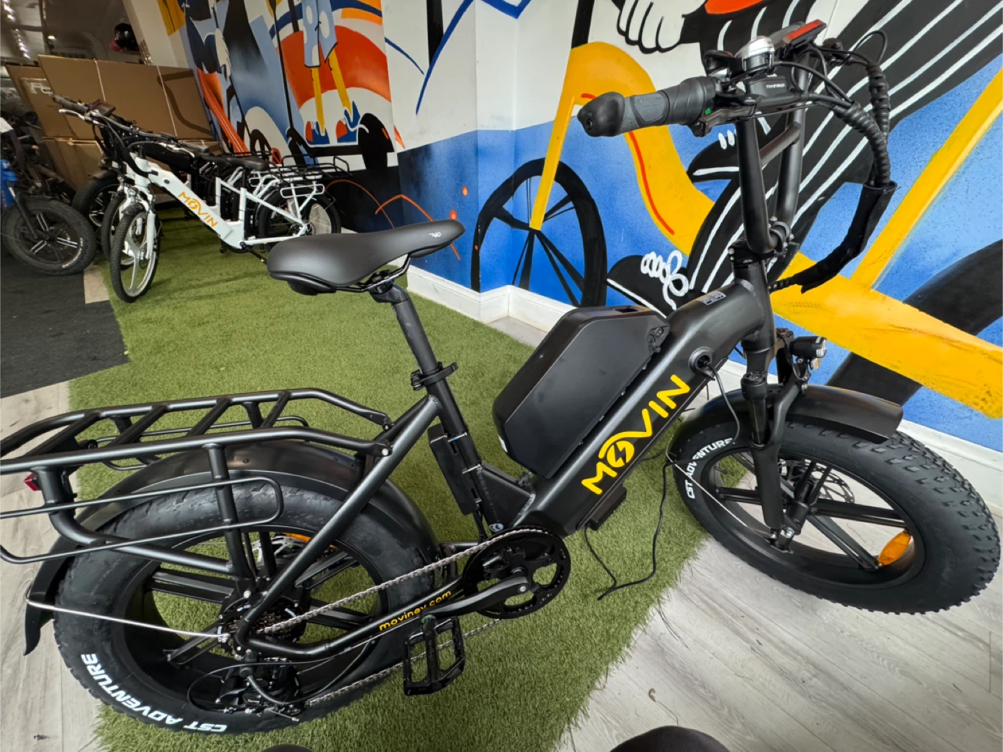 Movin Electric Fat Tire 45amp Bike with Delivery Box - photo 2