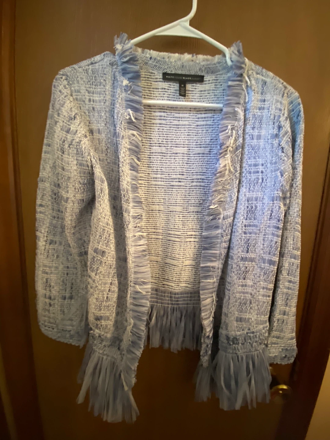 White House Black Market Fringe Cardigan