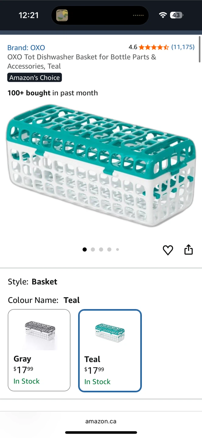 OXO Tot Dishwasher Basket - Teal - photo 2