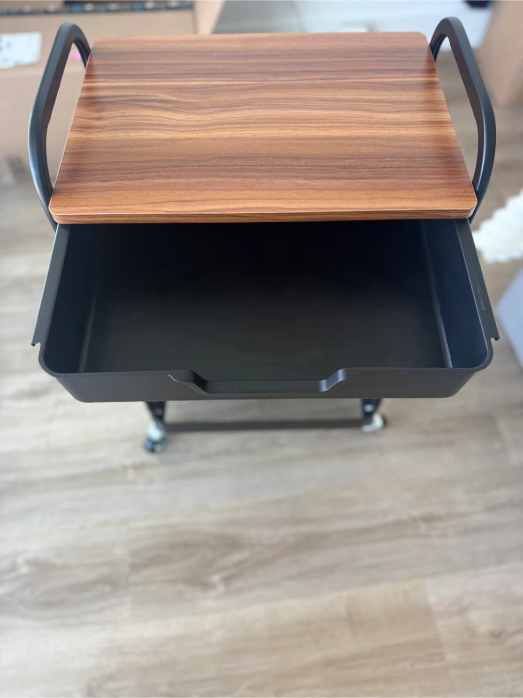 3-Tier Rolling Storage Cart with Drawer - photo 2