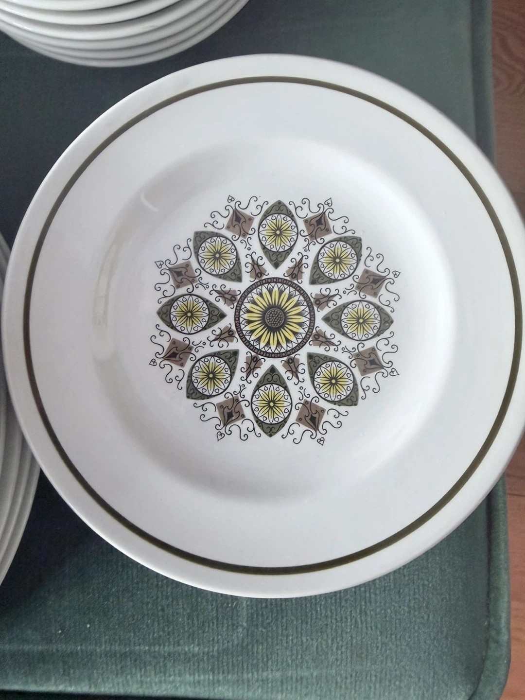 Ridgway Paisley Green Ironstone Dinnerware Set - photo 5