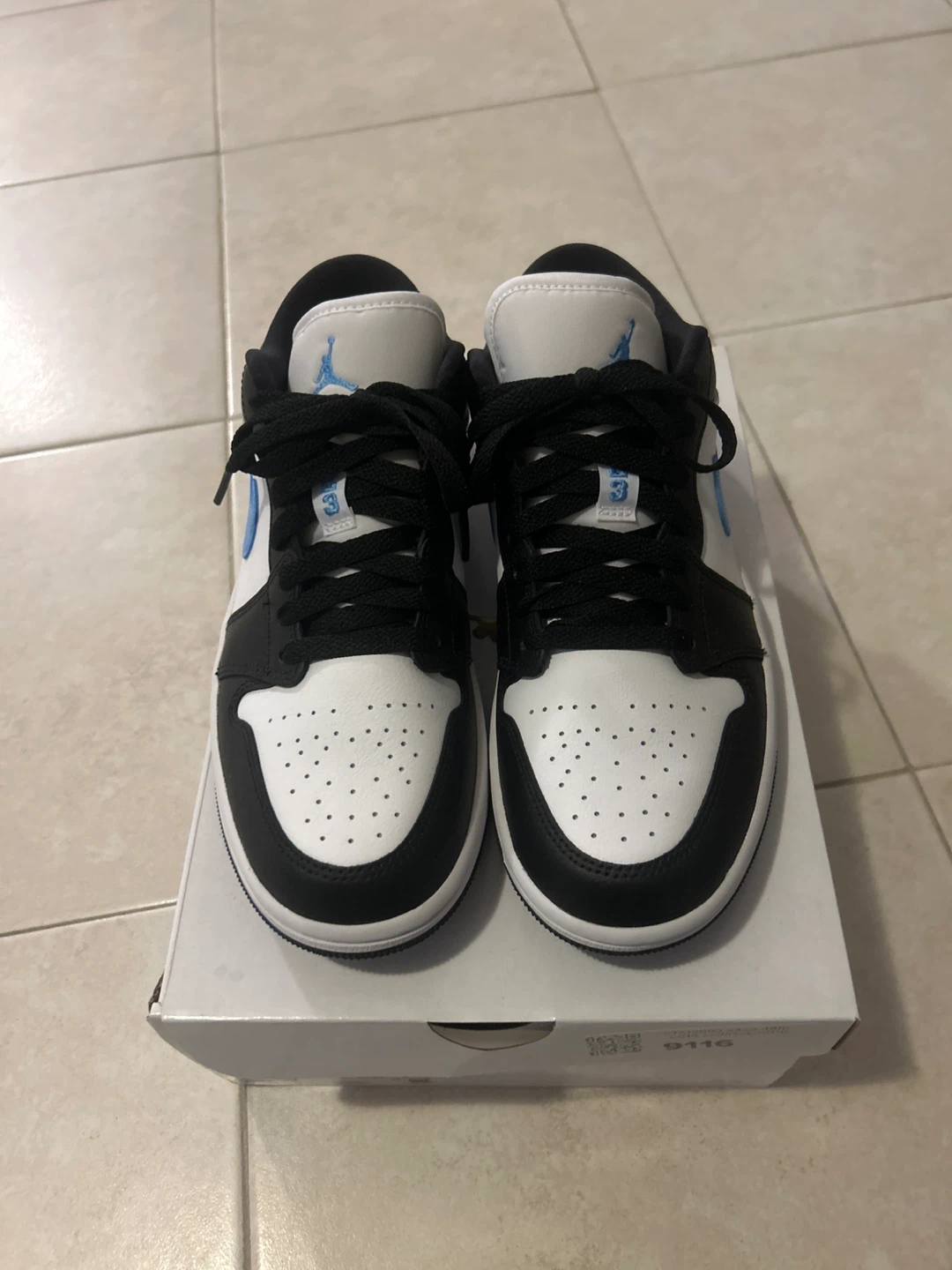 Jordan 1 Low Black University Blue White Women's - photo 2