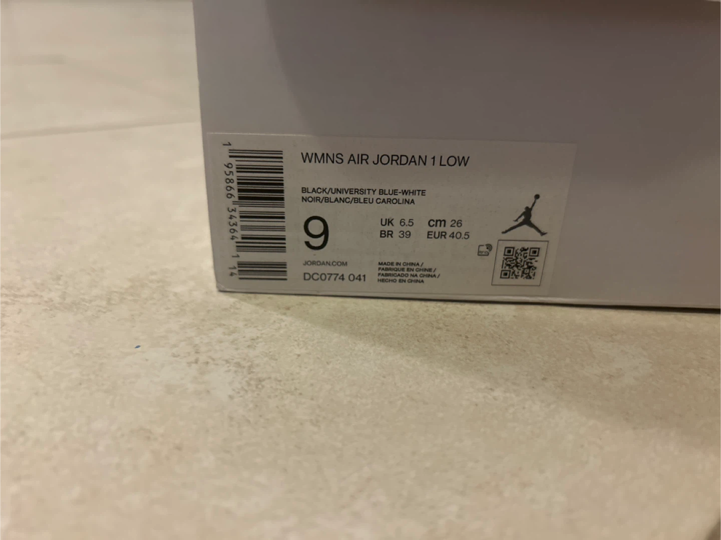 Jordan 1 Low Black University Blue White Women's - photo 4