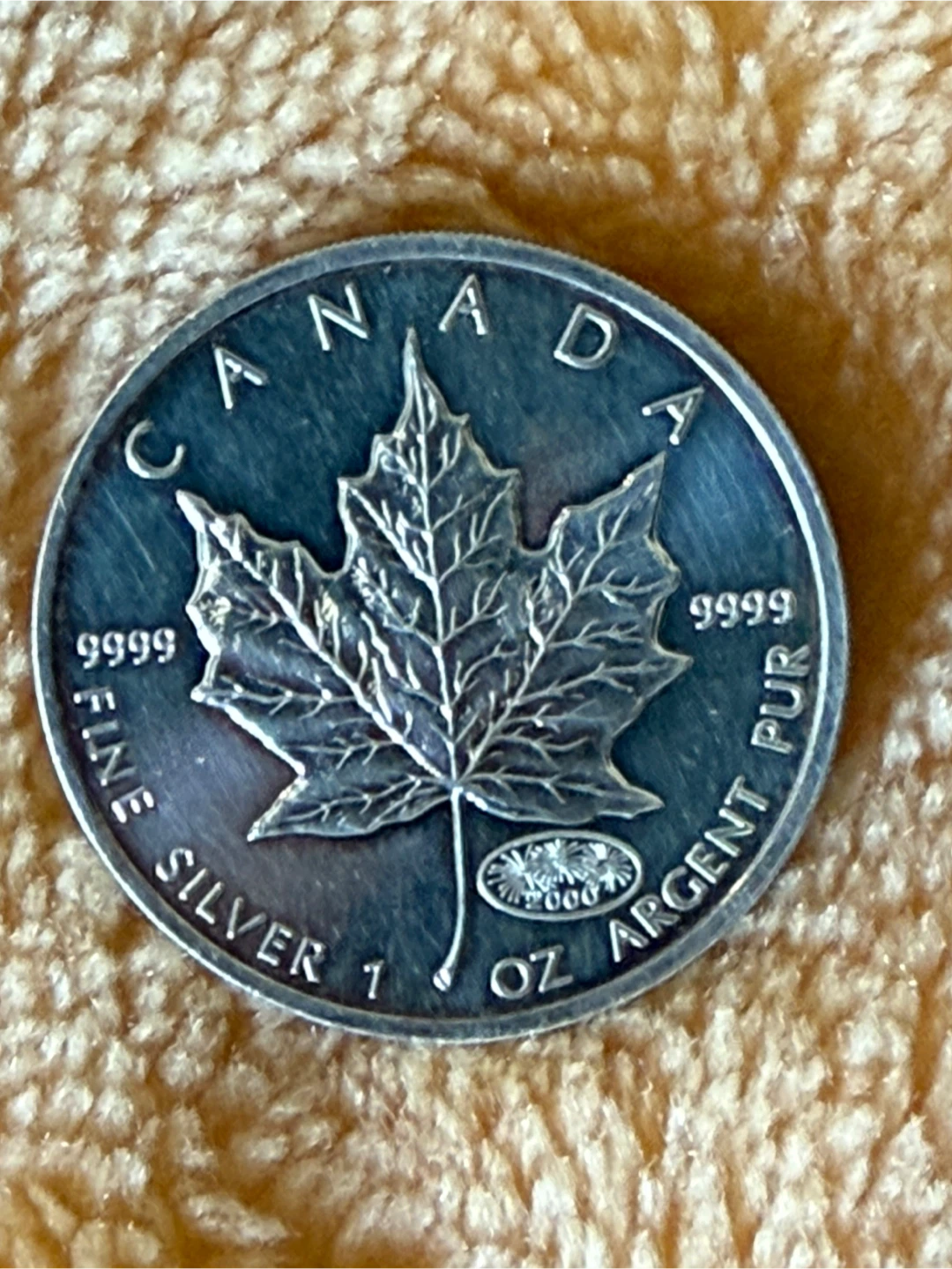 2000 Canada 1 oz Fine Silver Maple Leaf Coin