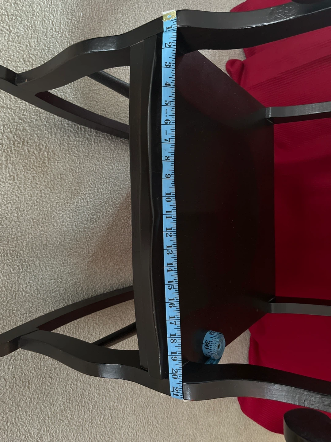 Vintage Dark Wood Rocking Chair - photo 5