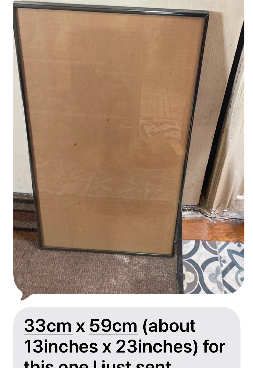 Black Picture Frame 33cm x 59cm