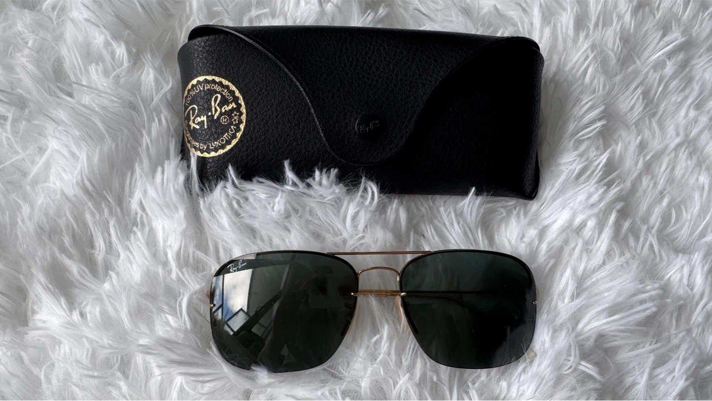 Ray-Ban RB 3482 Sunglasses Gold Frame Green Lens