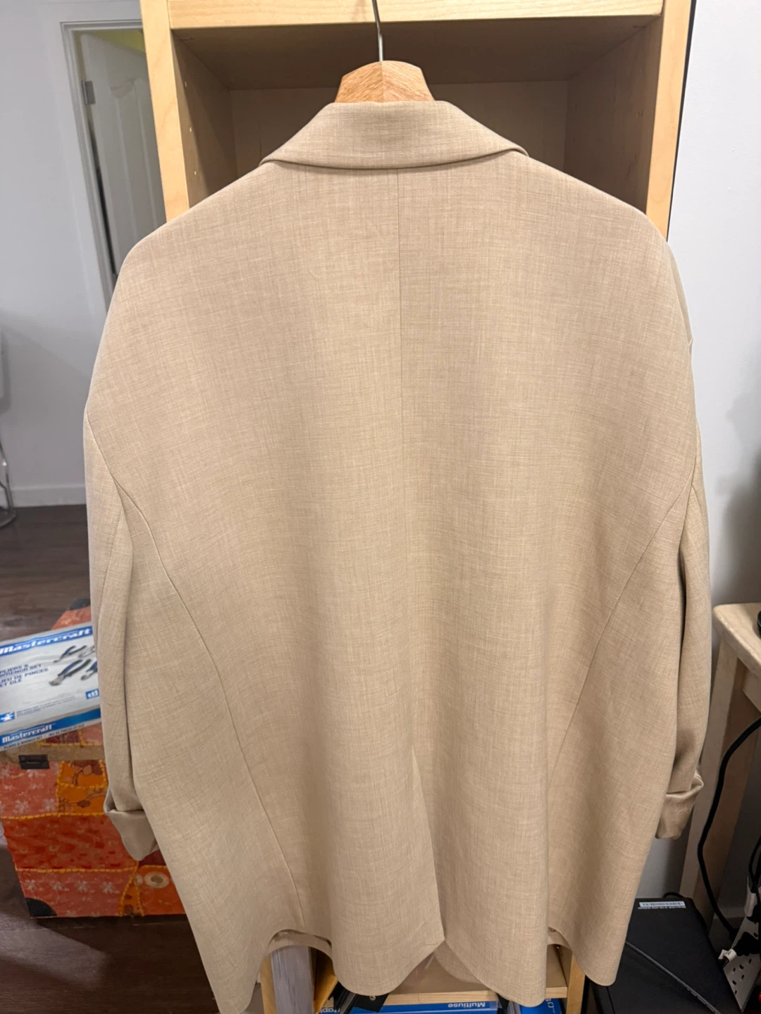 Babaton Atelier Beige Linen Blend Blazer Size 3 - photo 2