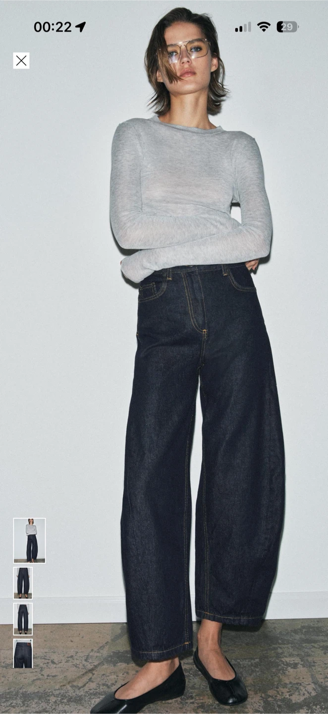 ZARA Mid rise ankle balloon pants - Size 38
