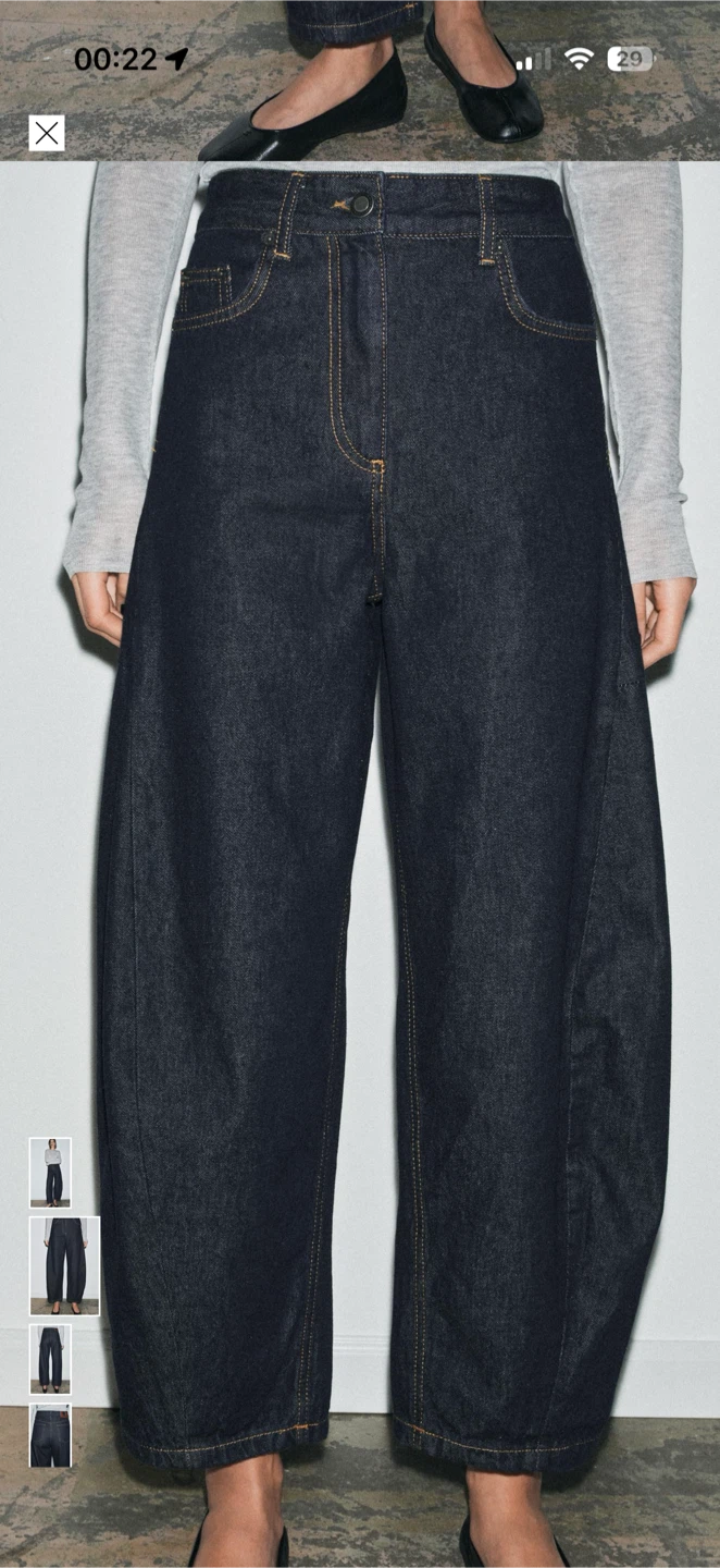 ZARA Mid rise ankle balloon pants - Size 38 - photo 2