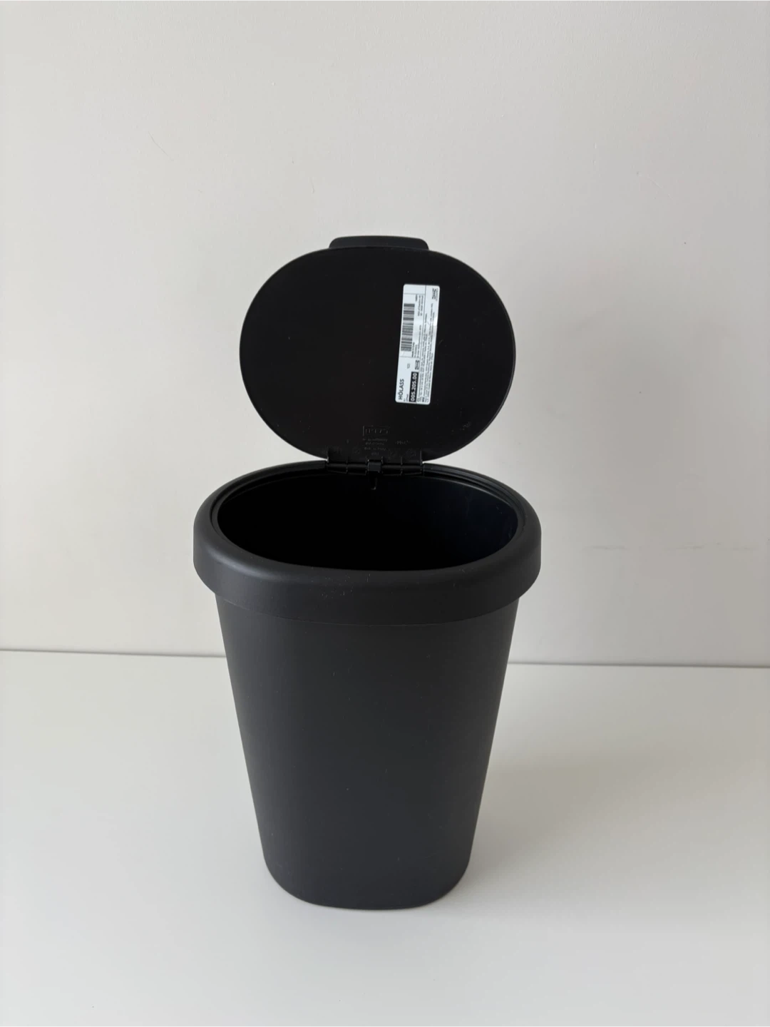 Black Small Waste Bin with Lid