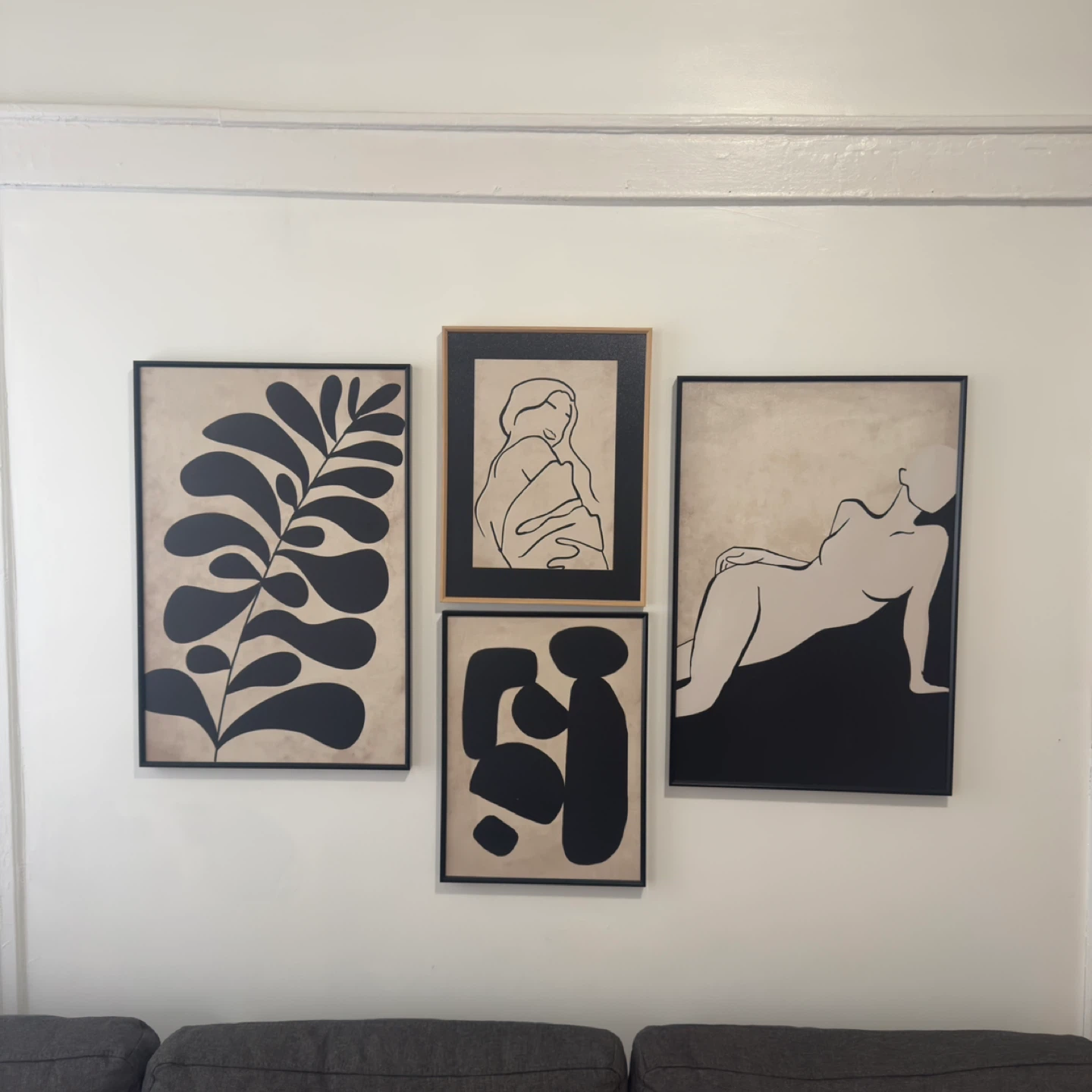 Set of 4 Modern Abstract Wall Art Prints