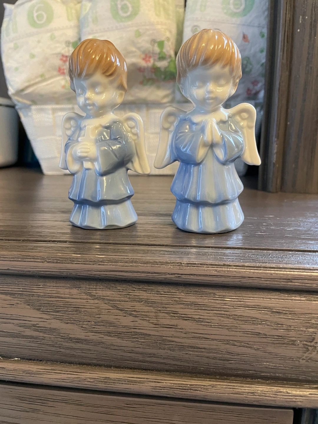 Set of 2 Birks Porcelain Angel Figurines