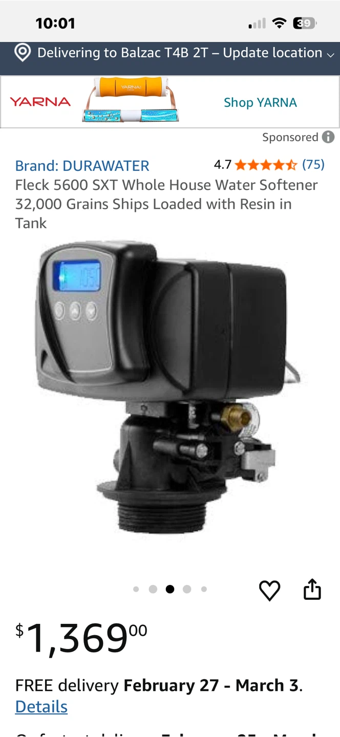 DURAWATER Fleck 5600 SXT Whole House Water Softener - photo 3