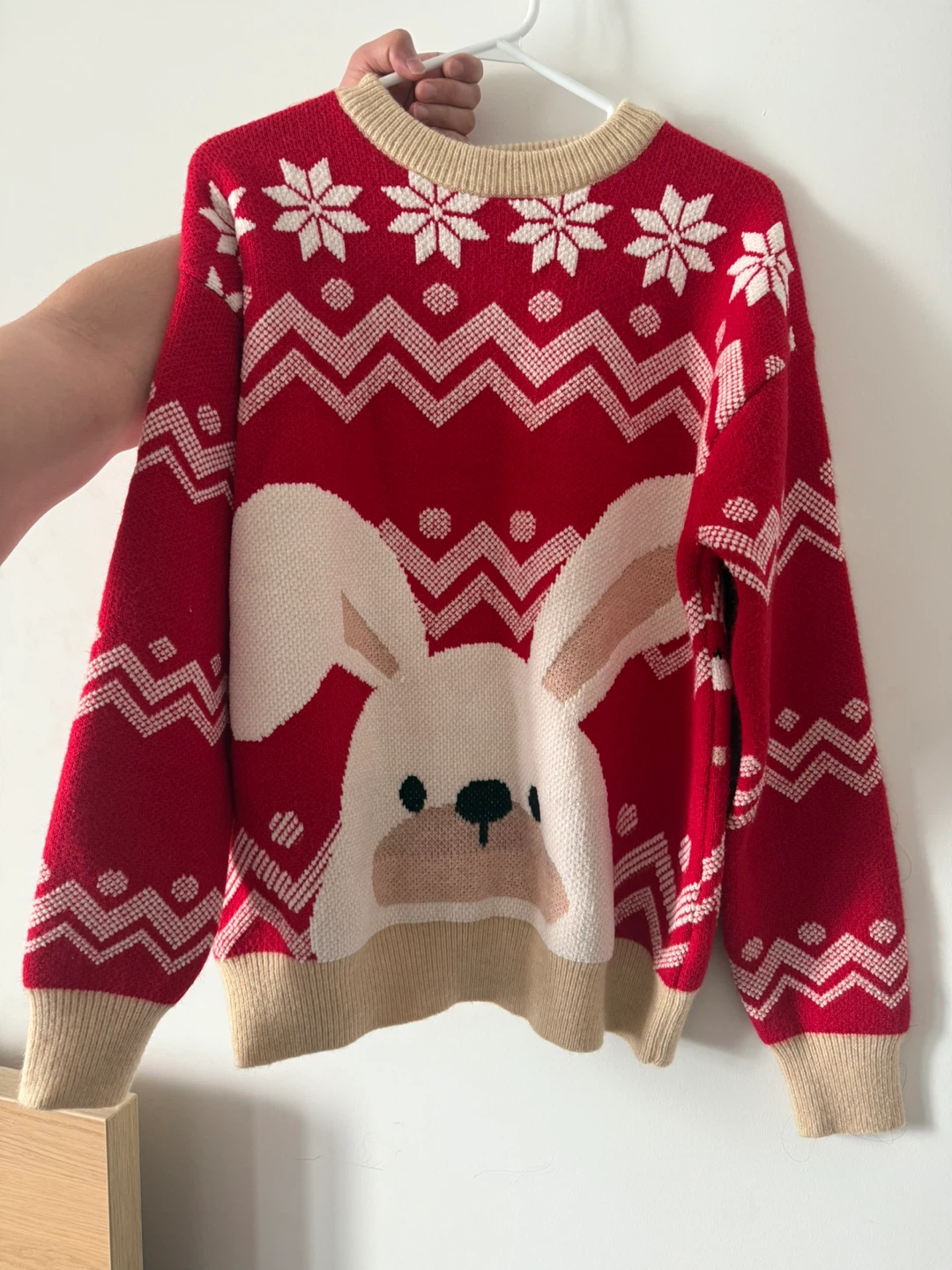 New - Red Bunny Ugly Christmas Sweater