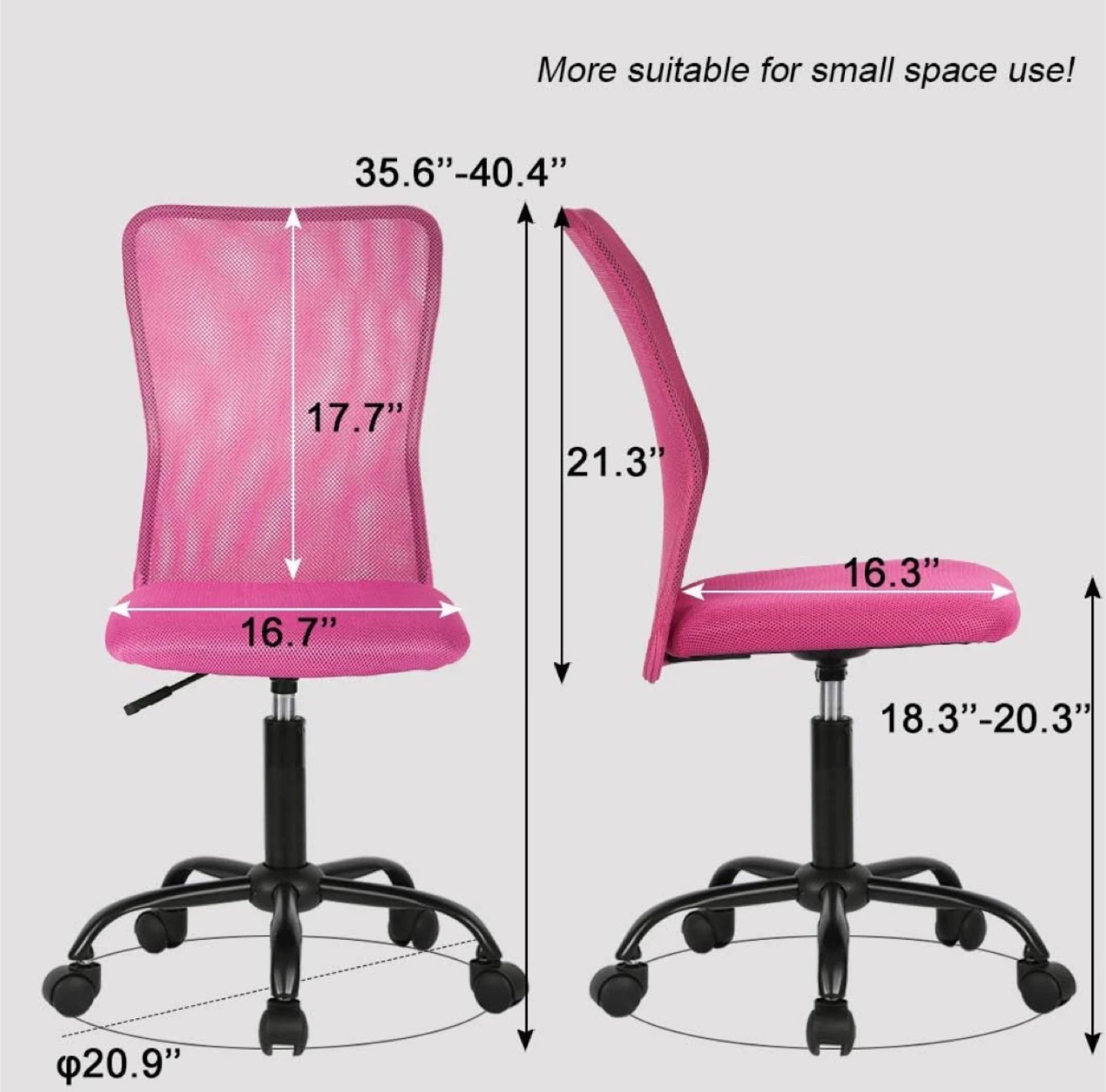 Pink Mesh Office Chair - photo 3