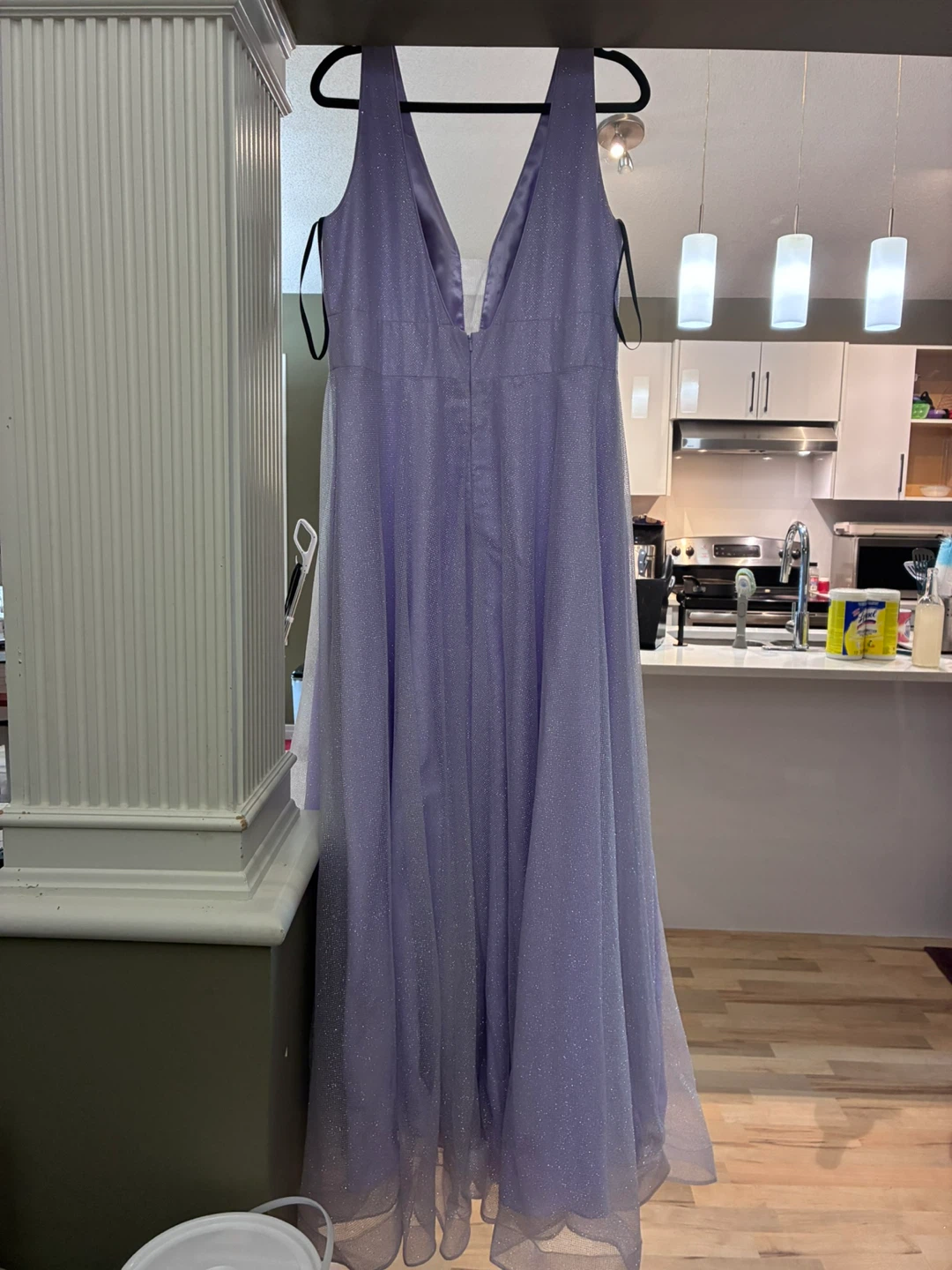 Jadore Evening Lavender Sparkle Dress Size 18 - photo 2