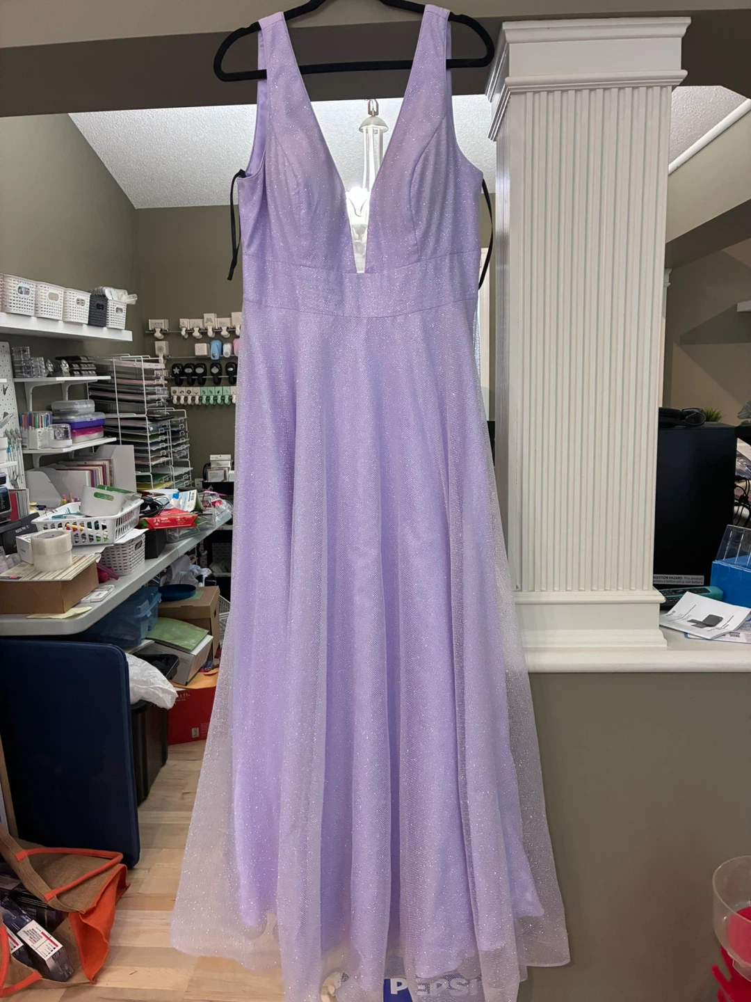 Jadore Evening Lavender Sparkle Dress Size 18