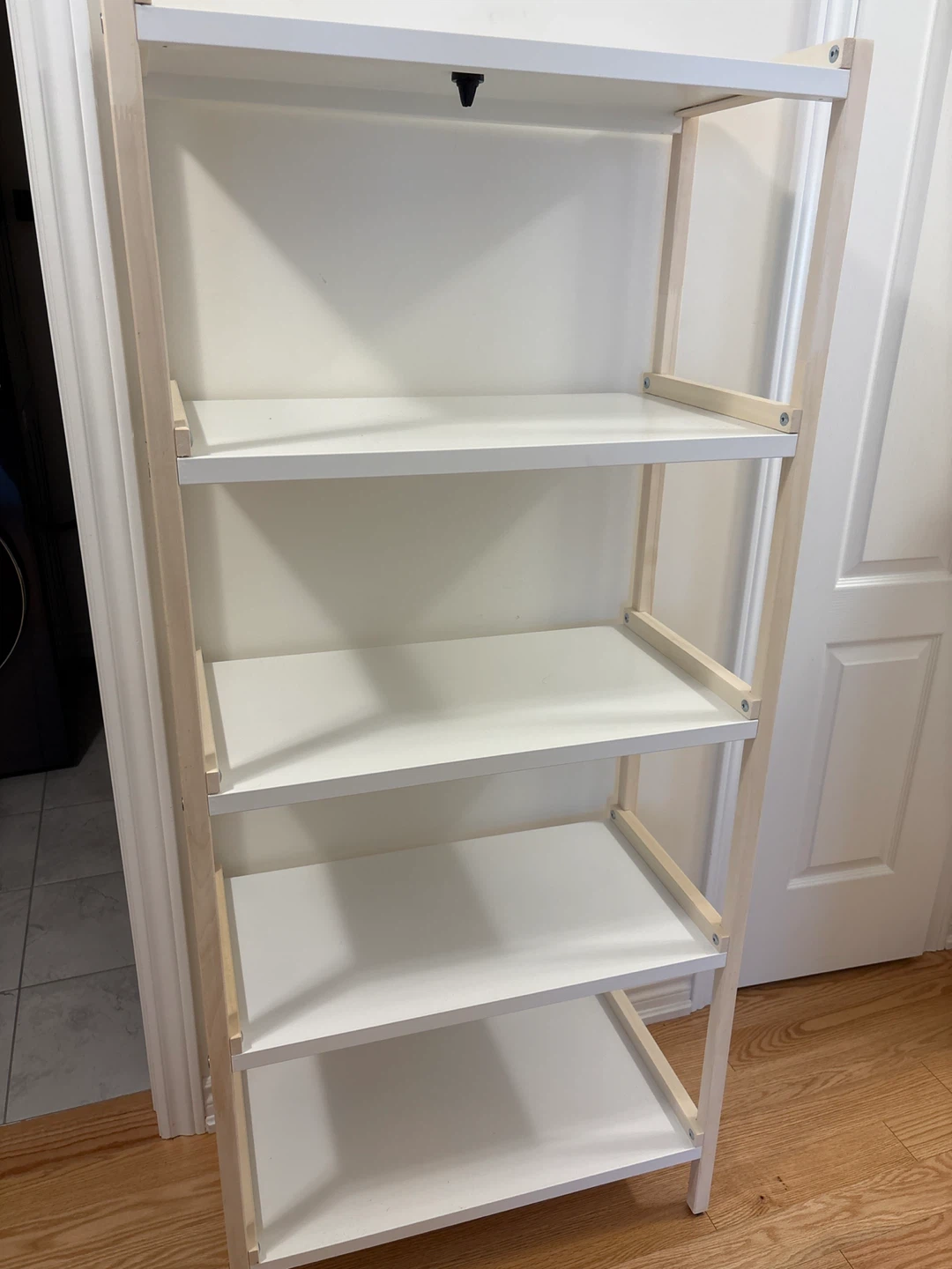 White and Wood 5-Shelf Bookshelf / Storage Unit - photo 2