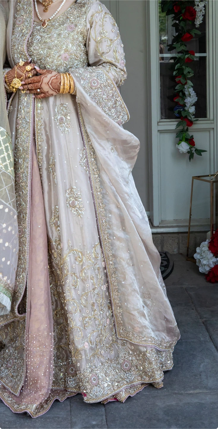 Embellished Pakistani Bridal Anarkali Dress - photo 4