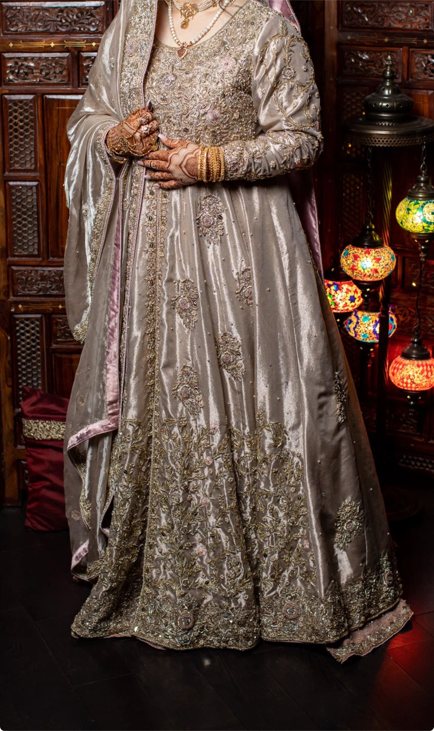 Embellished Pakistani Bridal Anarkali Dress - photo 5