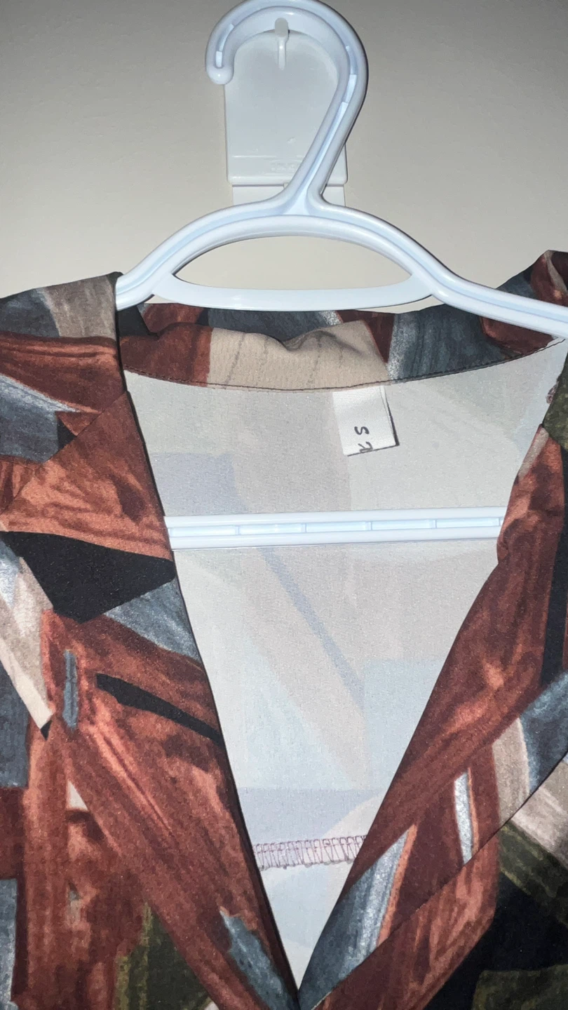 Abstract Print Long Sleeve Shirt - photo 3