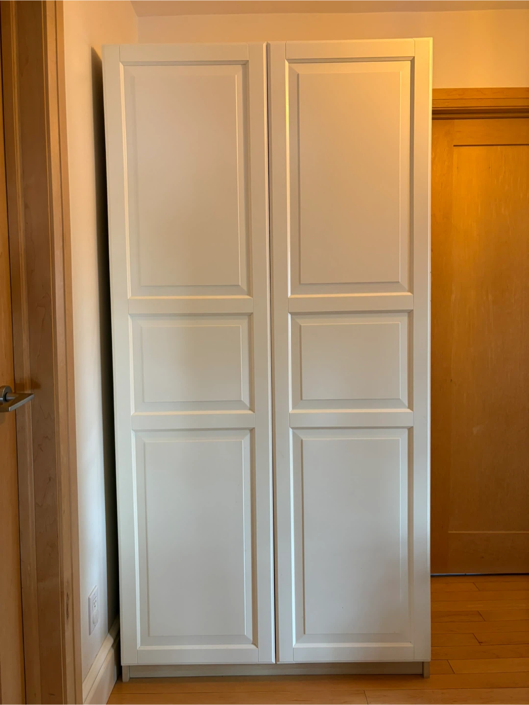 IKEA Wardrobe Cabinet - White/Wood Finish