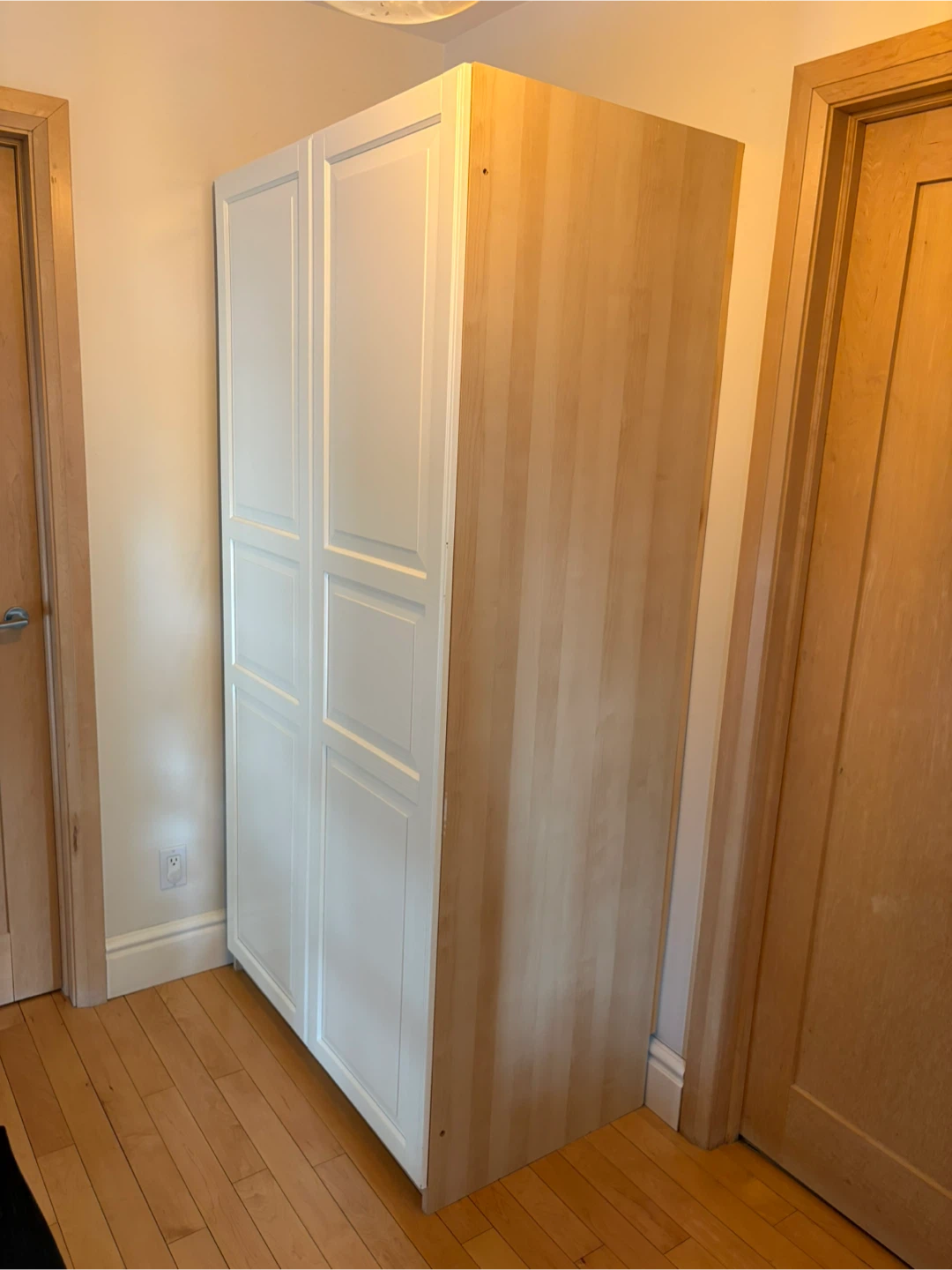 IKEA Wardrobe Cabinet - White/Wood Finish - photo 2