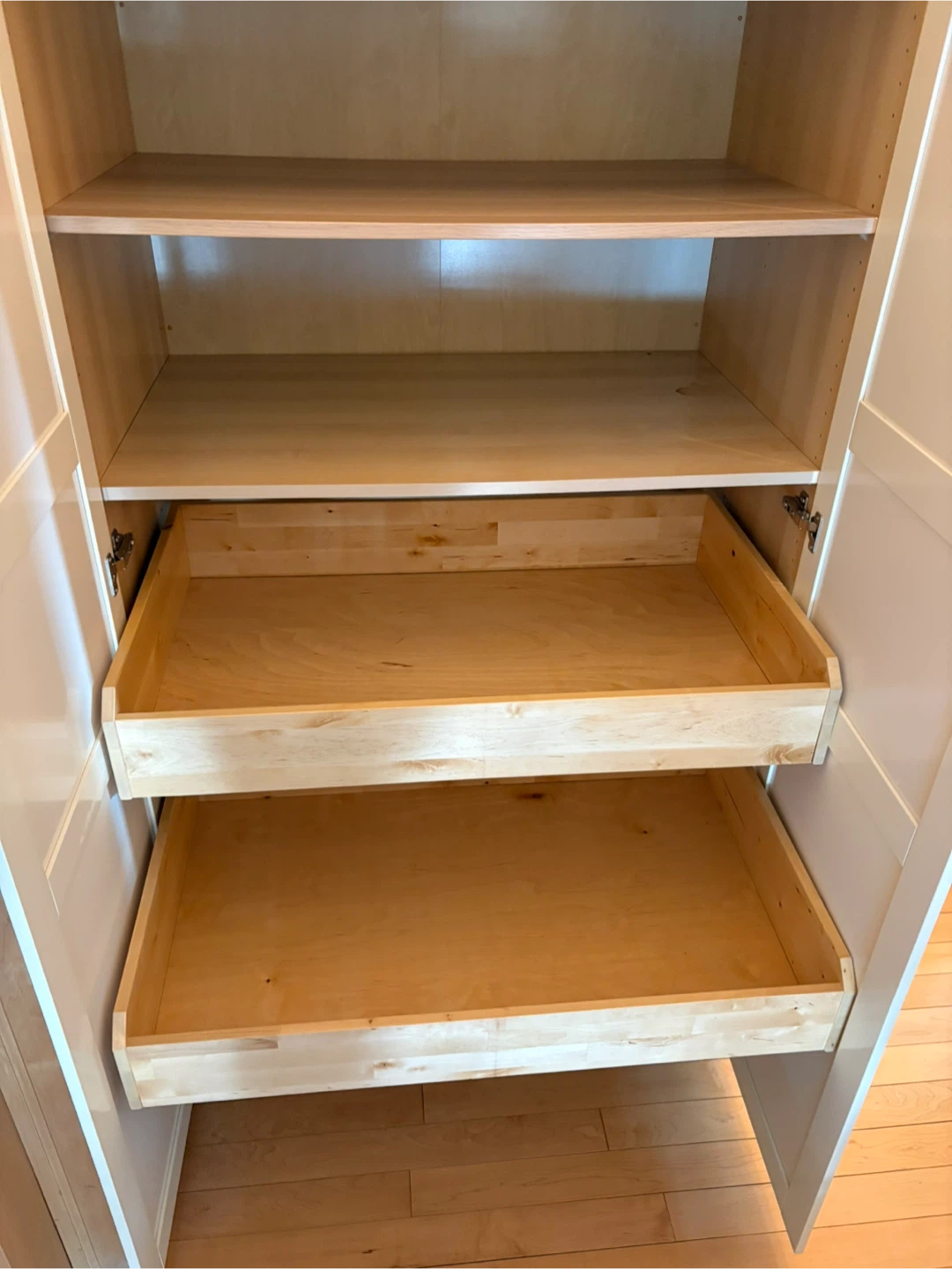 IKEA Wardrobe Cabinet - White/Wood Finish - photo 4