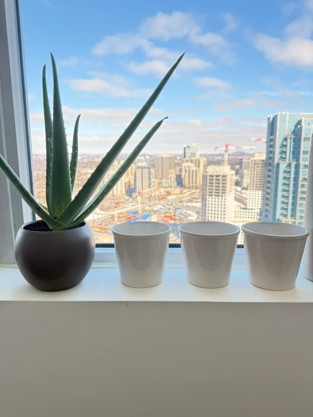 IKEA White Ceramic Plant Pots (Set of 3)