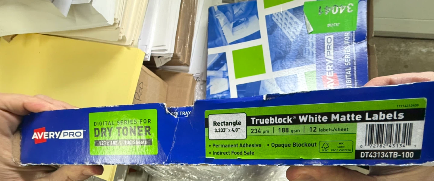 3.33 x 4” AveryPro White Labels- NEW 12/sheet 100 sheets - photo 2