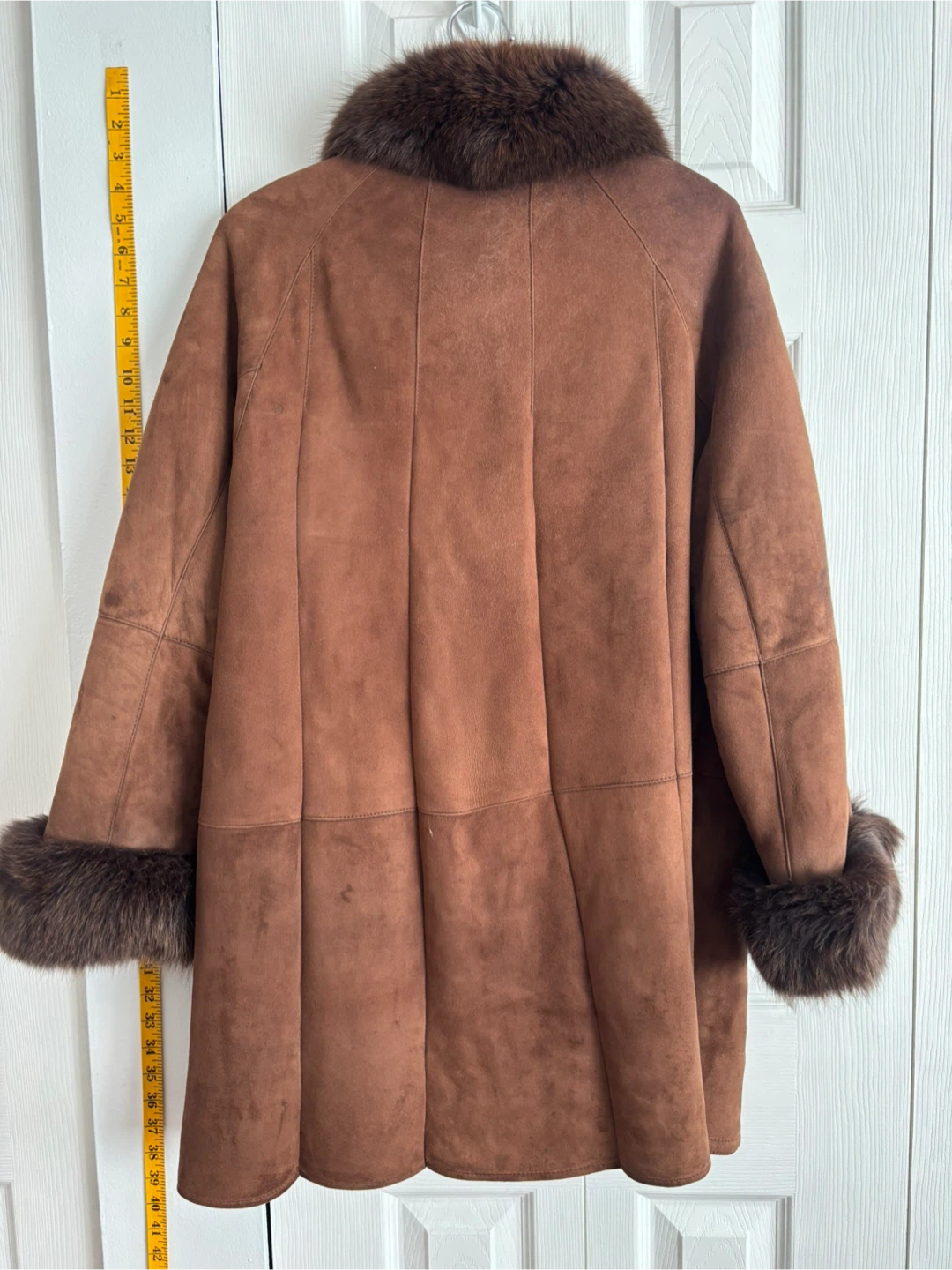 100% lambfur and lamb-leather vintage shearing jacket - photo 5