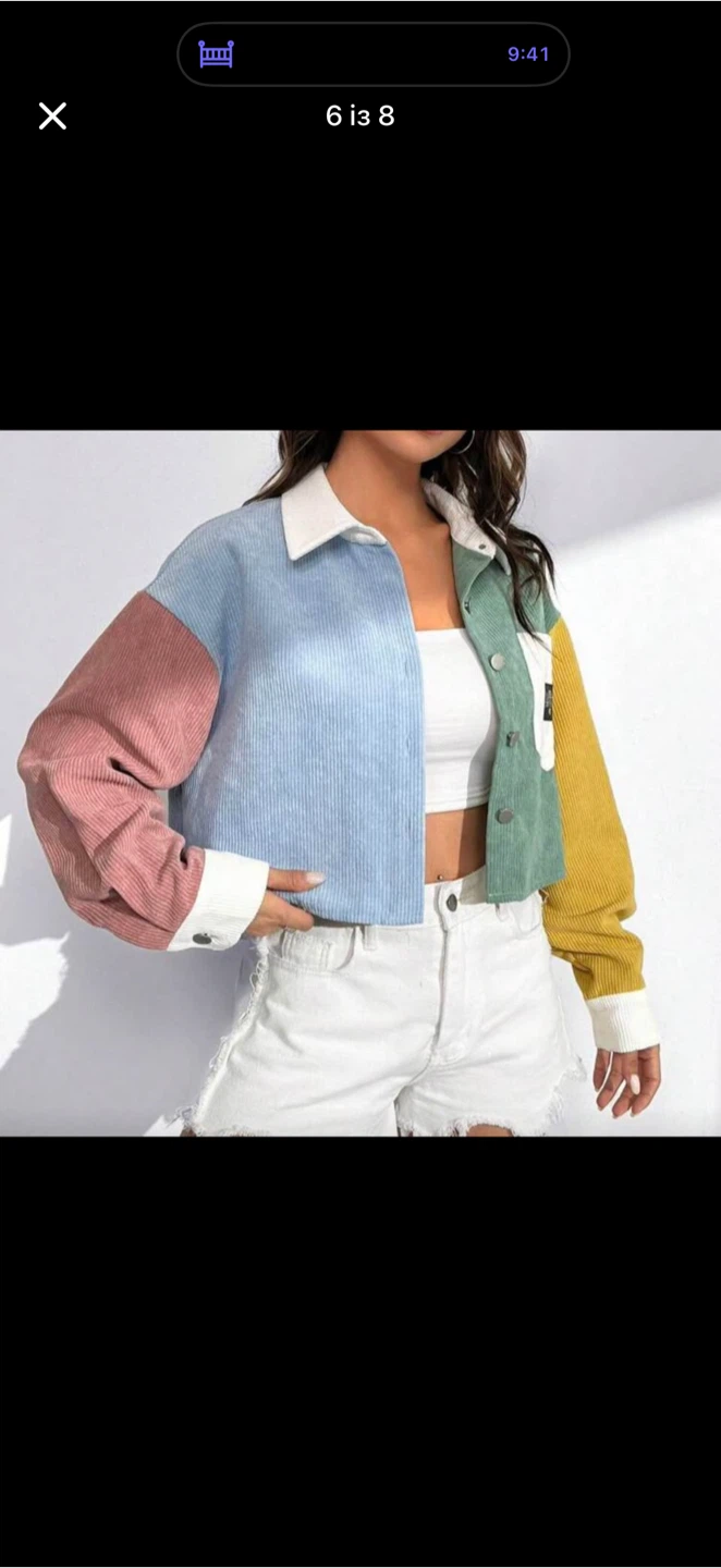 Colour Block Corduroy Jacket - photo 5