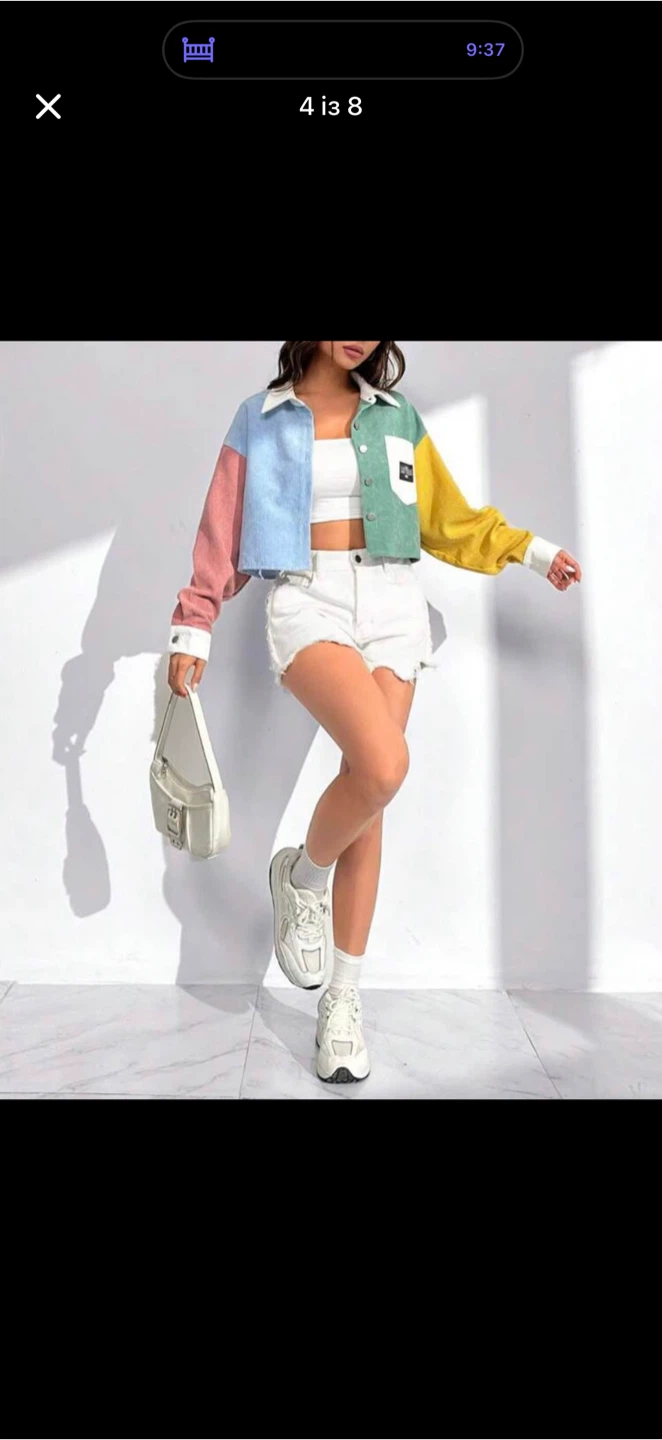 Colour Block Corduroy Jacket - photo 3
