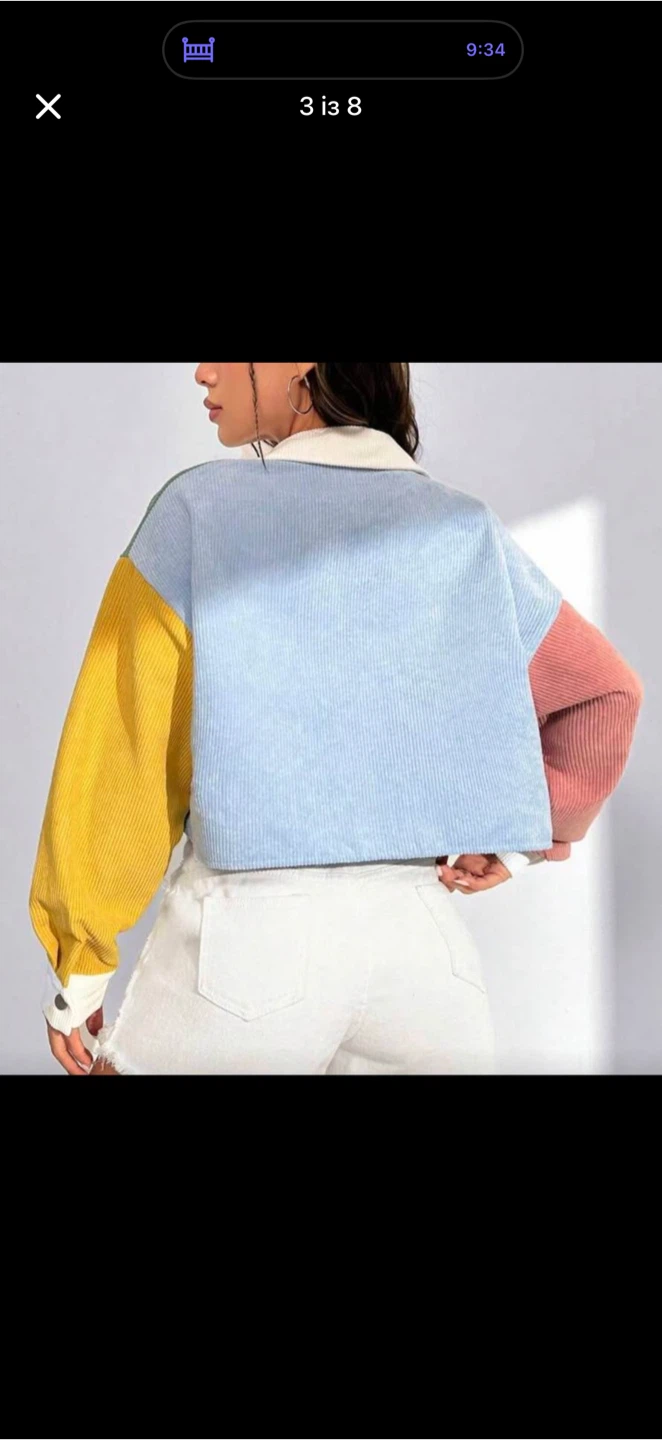 Colour Block Corduroy Jacket - photo 2