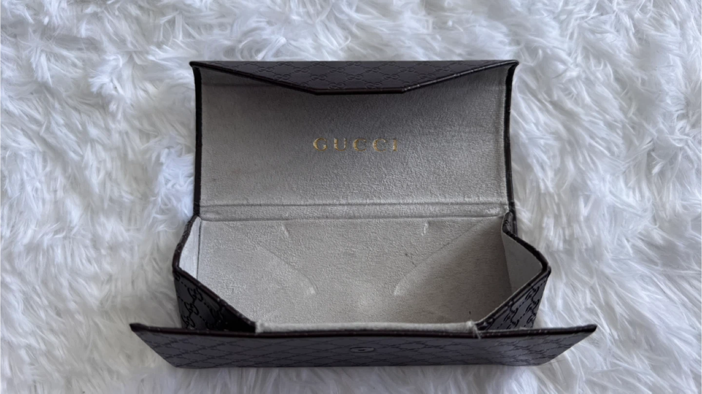 Gucci Brown Monogram Hard Shell Glasses Case - photo 2
