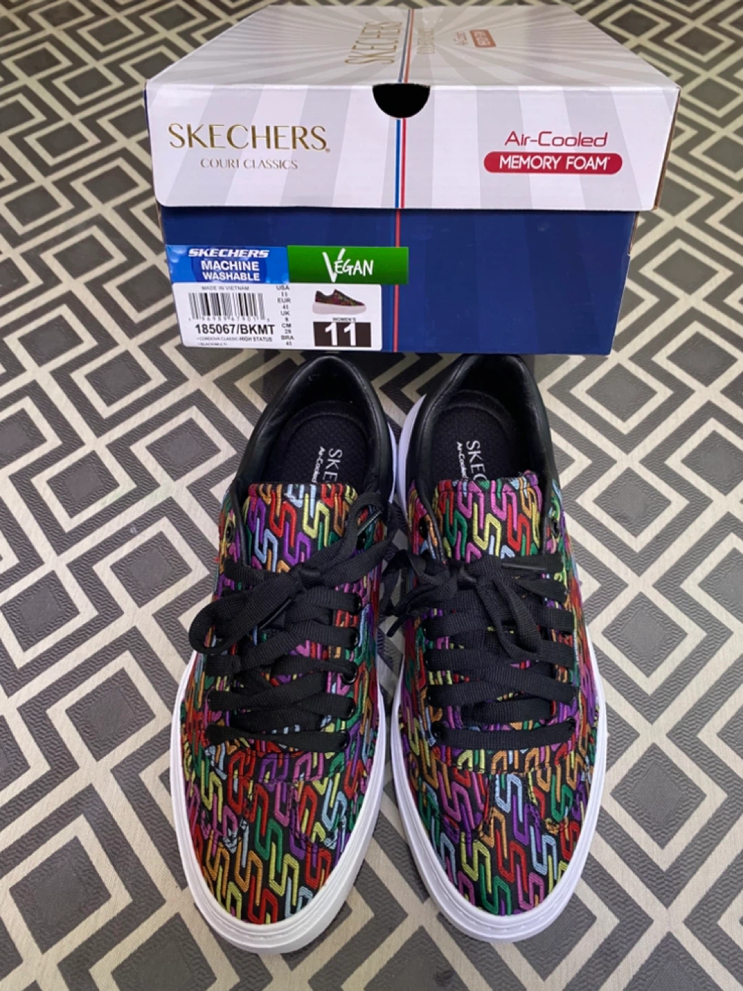 Skechers Court Classics Vegan  Memory Foam" Shoes - Size 11 - photo 2