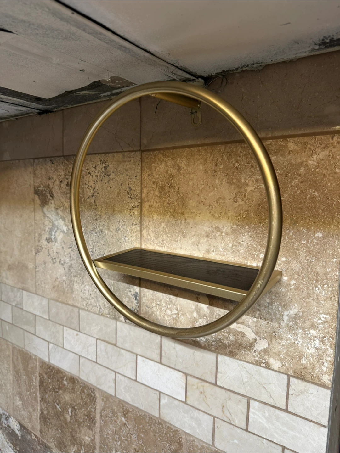 Gold Ring Wall Shelf