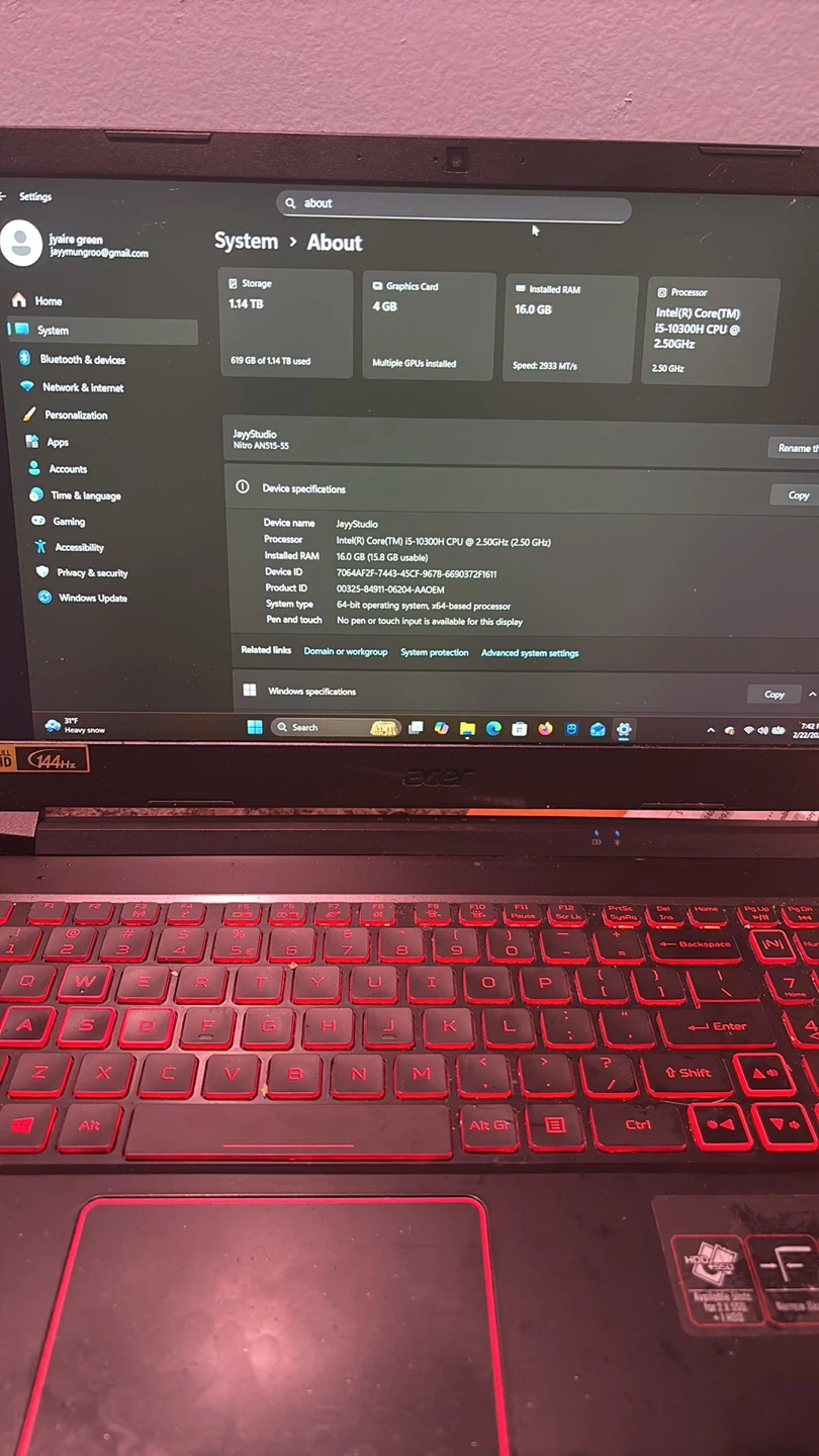 Acer Nitro 5 Gaming Laptop - photo 2