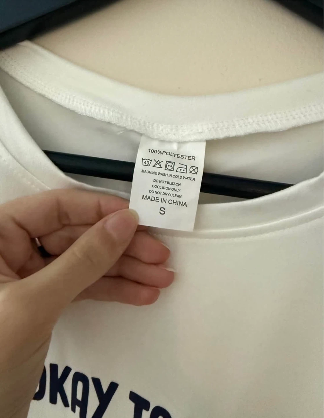 White "It's Okay to Feel" T-Shirt - Size S - photo 3
