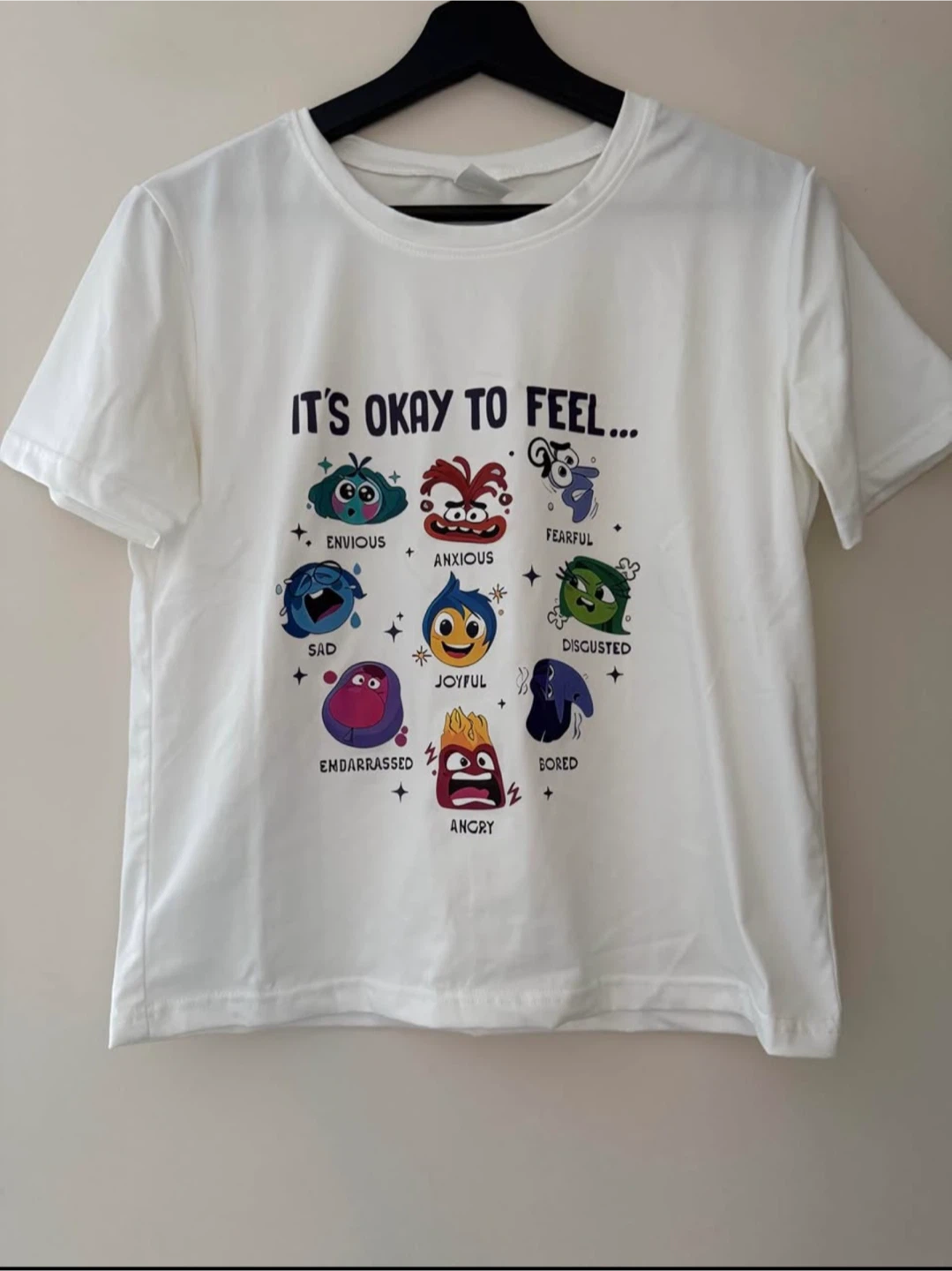 White "It's Okay to Feel" T-Shirt - Size S