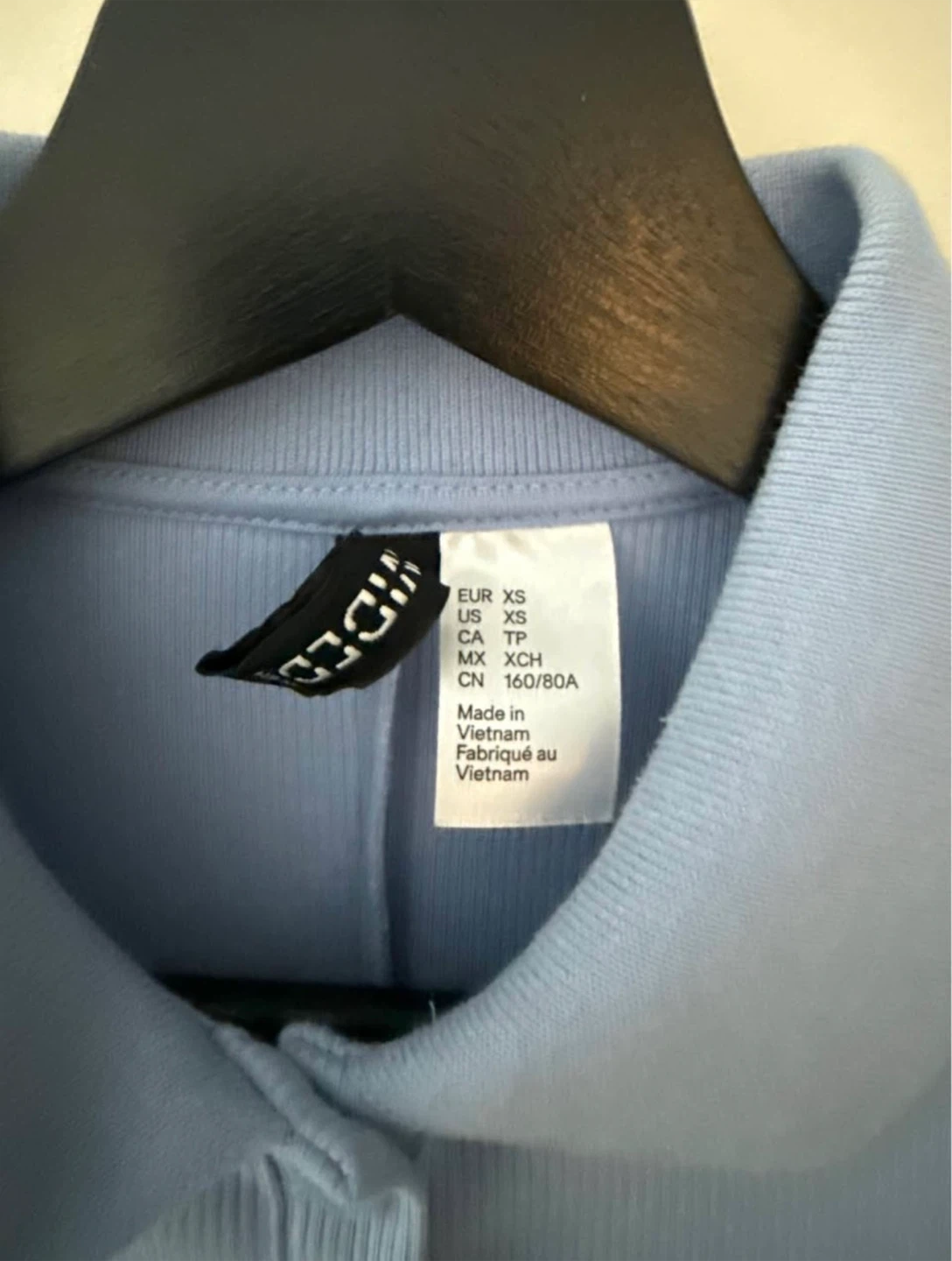 H&M Light Blue Ribbed Polo Dress - XS - photo 3