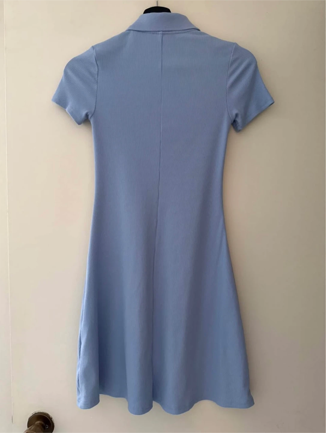 H&M Light Blue Ribbed Polo Dress - XS - photo 4