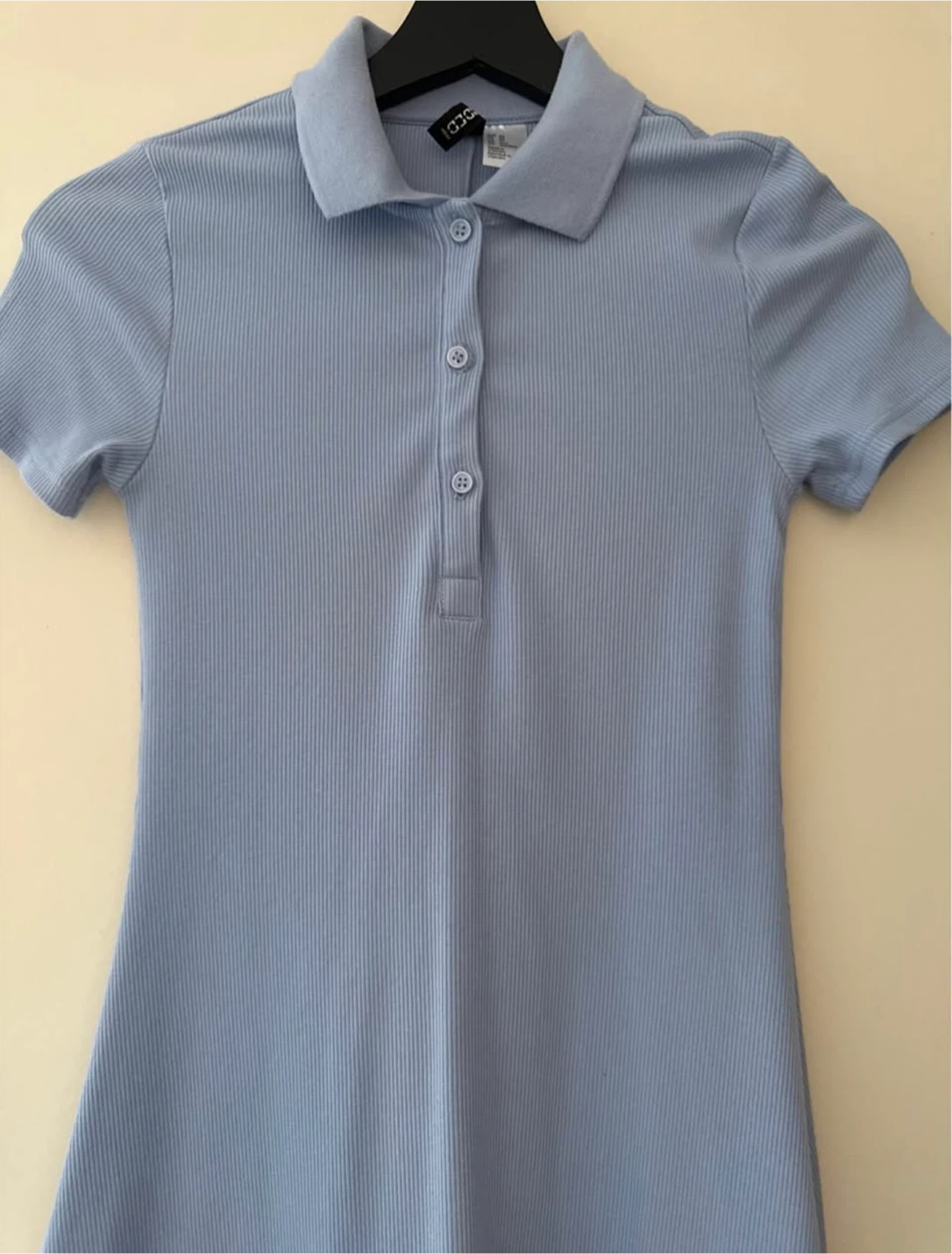 H&M Light Blue Ribbed Polo Dress - XS - photo 2