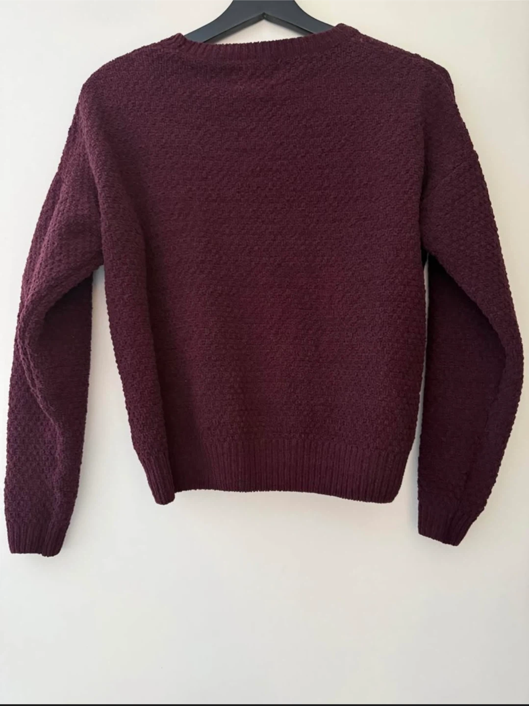 House Brand Burgundy Cable Knit Sweater - XS - photo 3