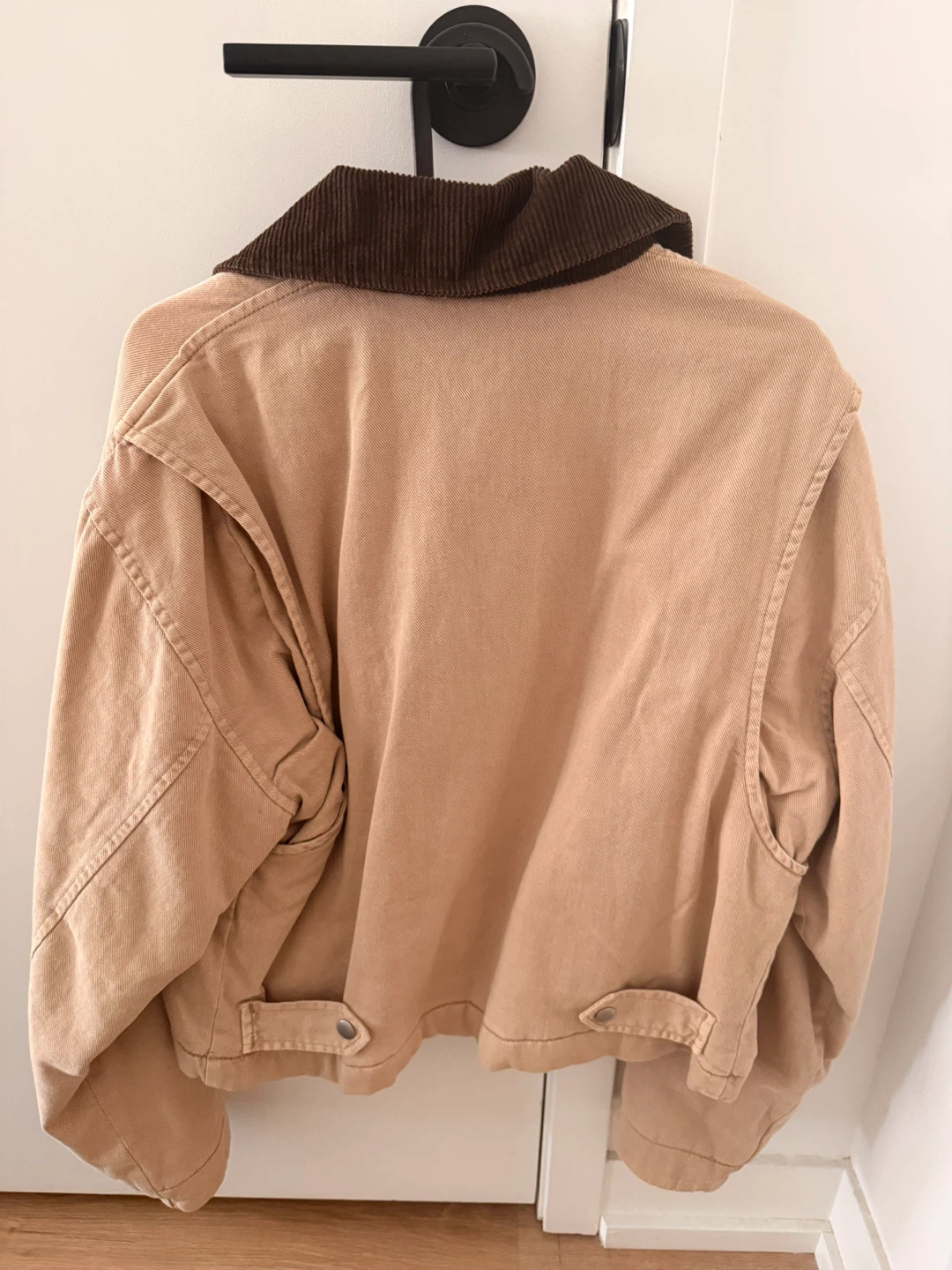 H&M Tan Corduroy Collar Bomber Jacket Size S - photo 2