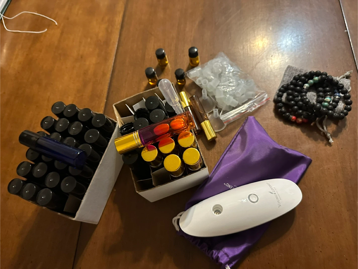 Young Living Essential Oil Roller Bottles and Diffuser Set