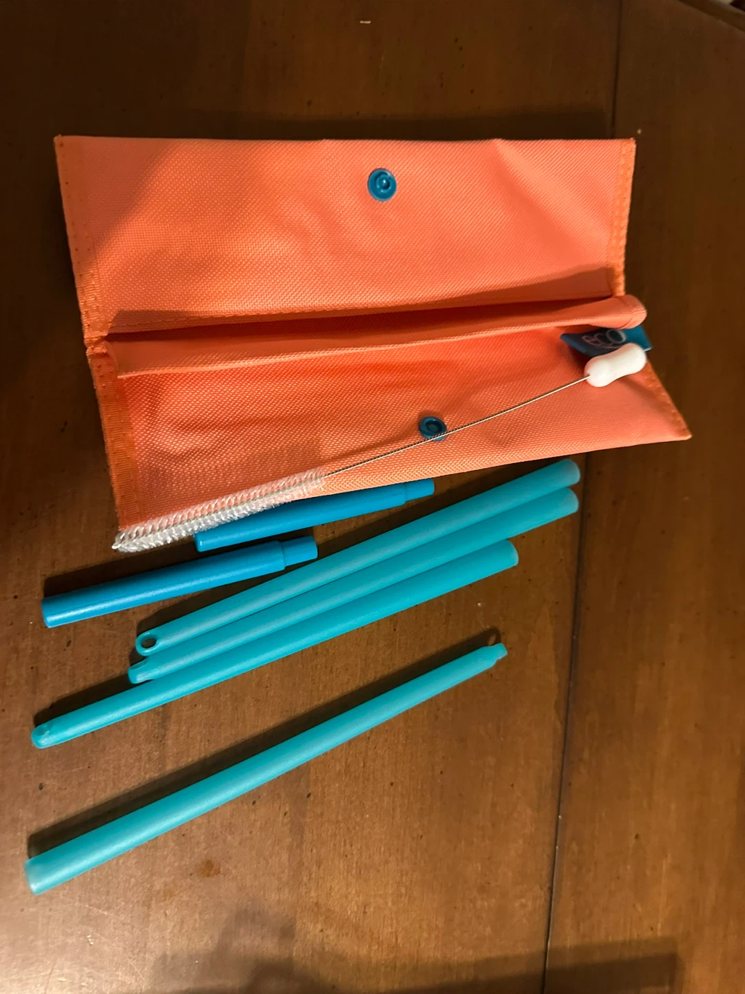 Reusable Straw Set with Case and Brush