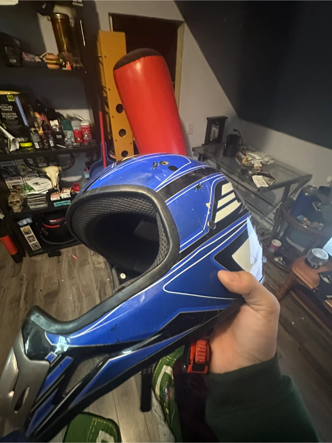 Blue Youth Motocross Helmet