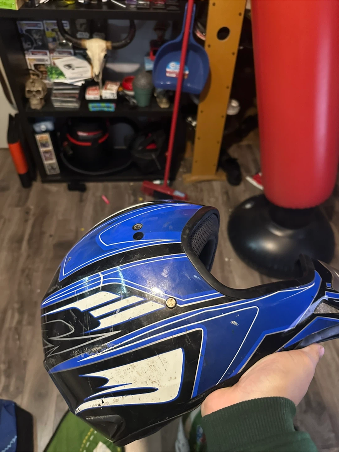 Blue Youth Motocross Helmet - photo 2
